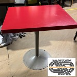 Lot 14 tables cafeteria plateau rouge 60x70cm